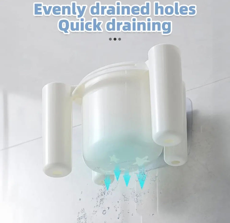 Drill-Free Toothbrush Organizer, Toothbrush Storage Shelf Bathroom, Plastic Durable Material Toothbrush Holder Drill-Free Toothbrush Organizer, Toothbrush Storage Shelf Bathroom, Plastic Durable Material Toothbrush Holder